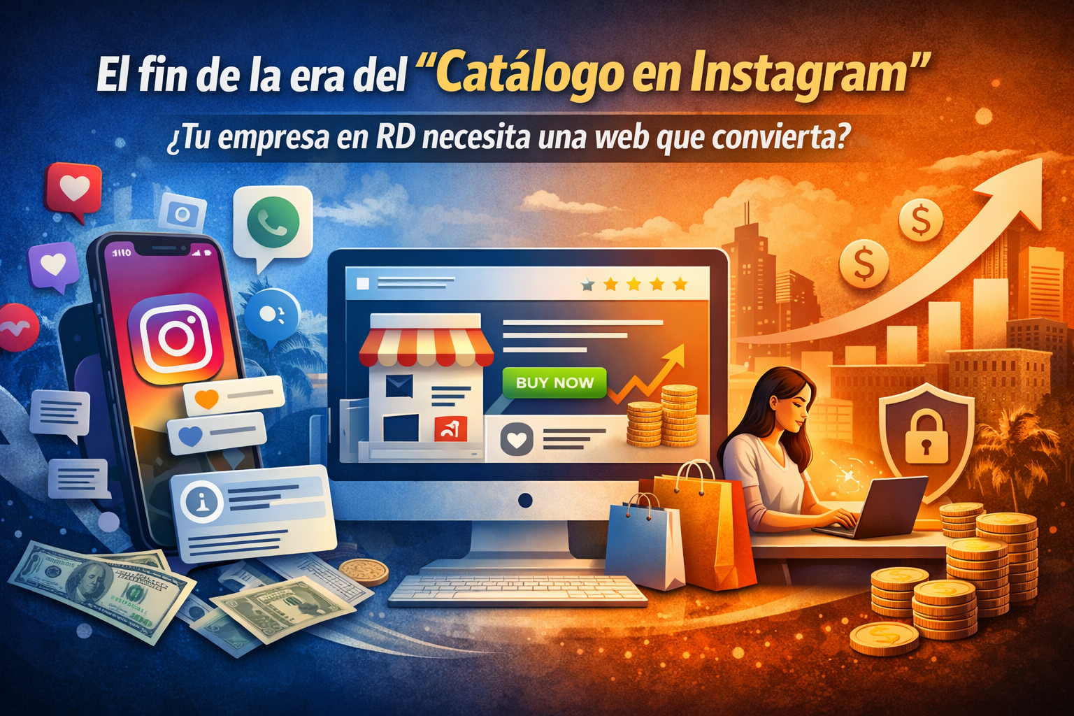 Imagen de portada: Más que un Instagram: Por qué tu negocio en RD necesita una web de alto rendimiento en 2026