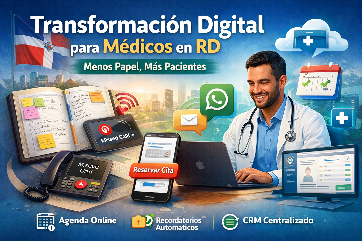 Imagen de portada: Transformación Digital para Médicos en RD: Menos Papel, Más Pacientes
